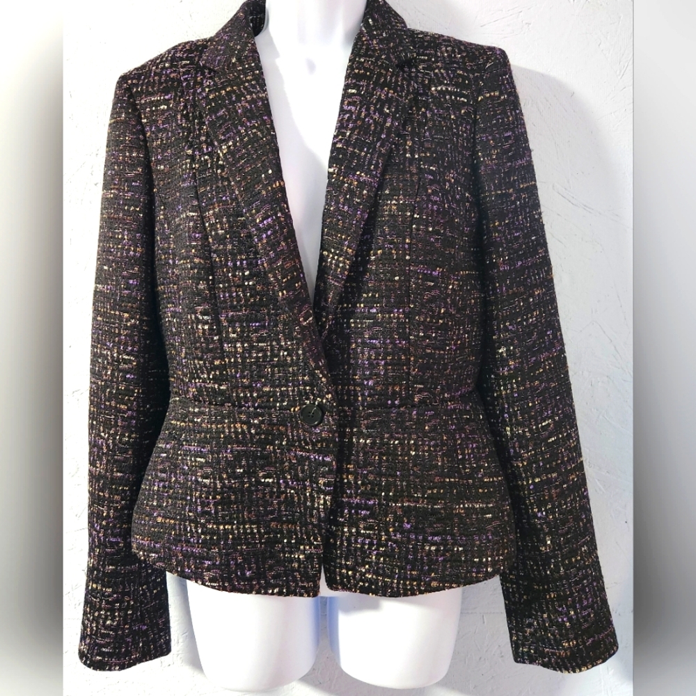 Ann Taylor Tweed One-Button Blazer - Women's Size 6